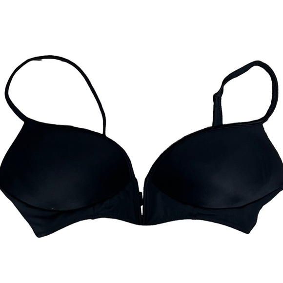 NWT SunDazed 32B/C Bikini Top Black Maya V Wire Bra Sized Underwire Swimsuit - Picture 3 of 9